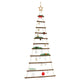 Vidaxl hangende kerstboom met topster 74x150 cm natuurlijke tak