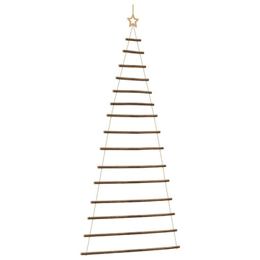 Vidaxl hangende kerstboom met topster 100x210 cm natuurlijke tak