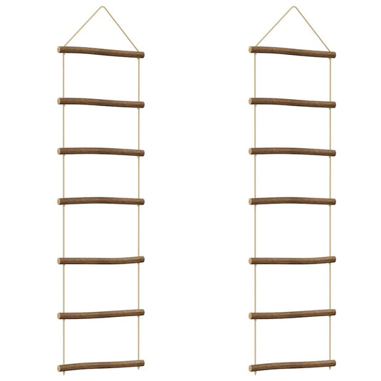 Vidaxl wanddecoraties laddervormig 2 st 30x100 cm naturel tak