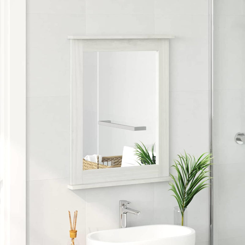 Load image into Gallery viewer, Vidaxl spiegel vigo antiek wit 55,5 x 5 x 70 cm massief grenenhout
