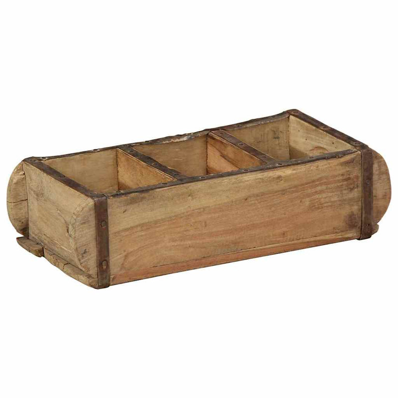 Load image into Gallery viewer, Vidaxl dienblad 4 pcs bruin 30 x 14 x 9 cm massief gerecycled hout
