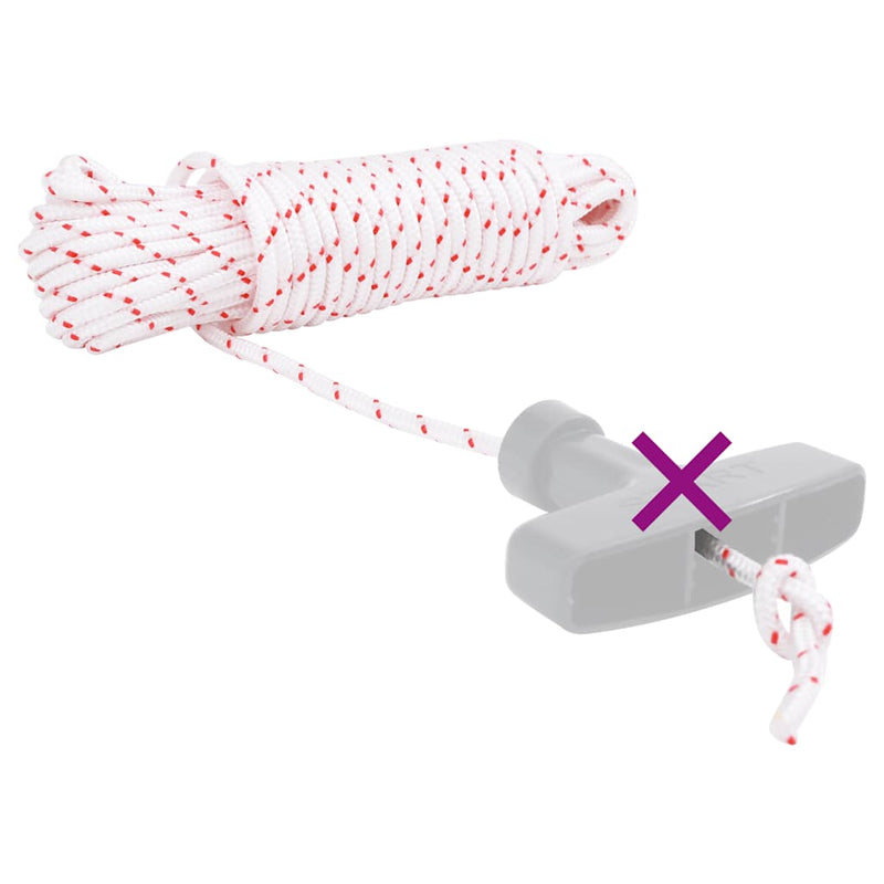 Load image into Gallery viewer, Vidaxl trekkoord startkoord wit en rood ø4 mm 10 m nylon
