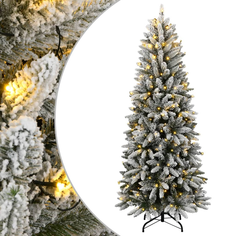 Load image into Gallery viewer, Vidaxl kunstkerstboom met 300 led's en sneeuw 240 cm
