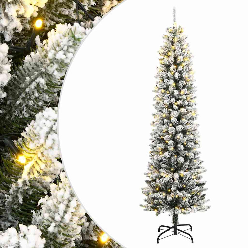 Load image into Gallery viewer, Vidaxl kunstkerstboom met 150 led's en sneeuw 120 cm
