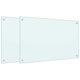 Vidaxl spatschermen keuken 2 st 80x50 cm gehard glas wit