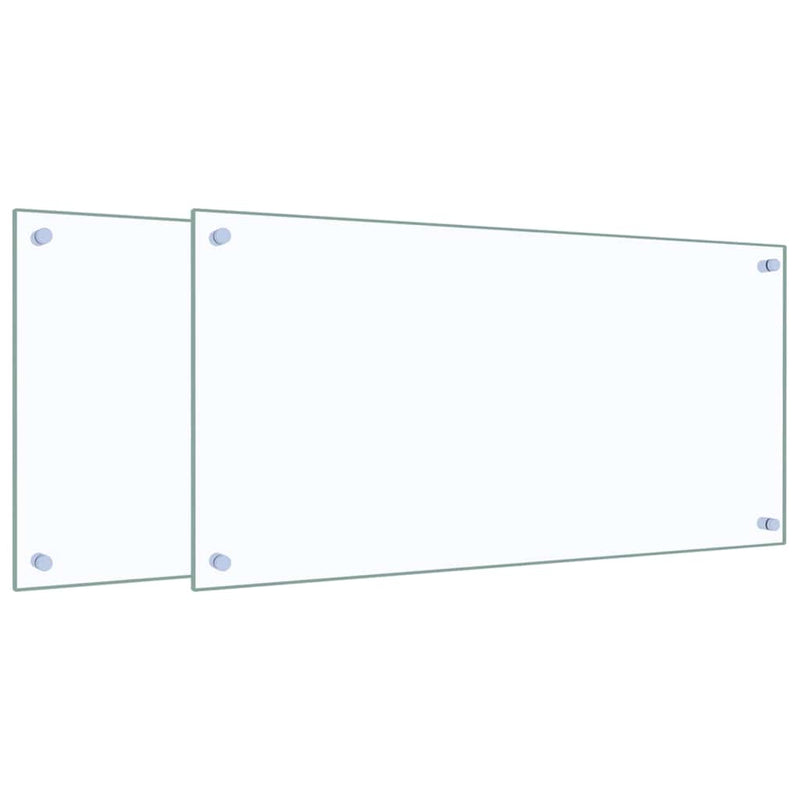 Load image into Gallery viewer, VidaXL Spatschermen keuken 2 st 80x40 cm gehard glas transparant
