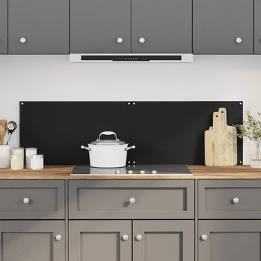 Vidaxl spatschermen keuken 2 st 70x60 cm gehard glas zwart