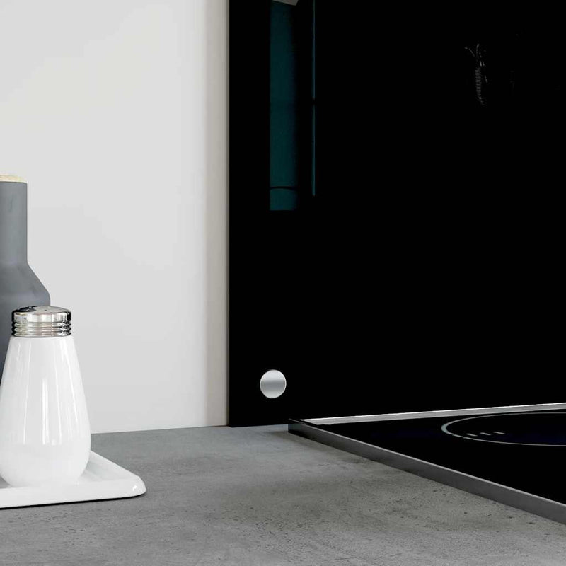 Load image into Gallery viewer, Vidaxl spatschermen keuken 2 st 80x40 cm gehard glas zwart
