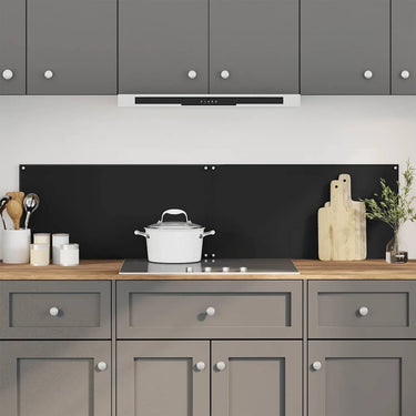 Vidaxl spatschermen keuken 2 st 80x60 cm gehard glas zwart