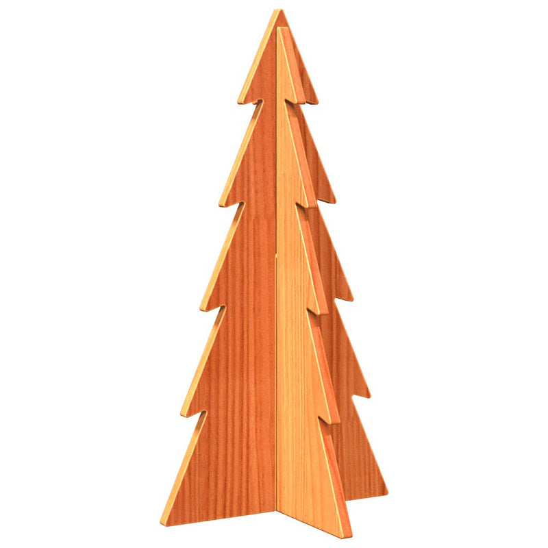 Load image into Gallery viewer, Vidaxl kerstdecoratie kerstboom 59,5 cm massief grenenhout wasbruin
