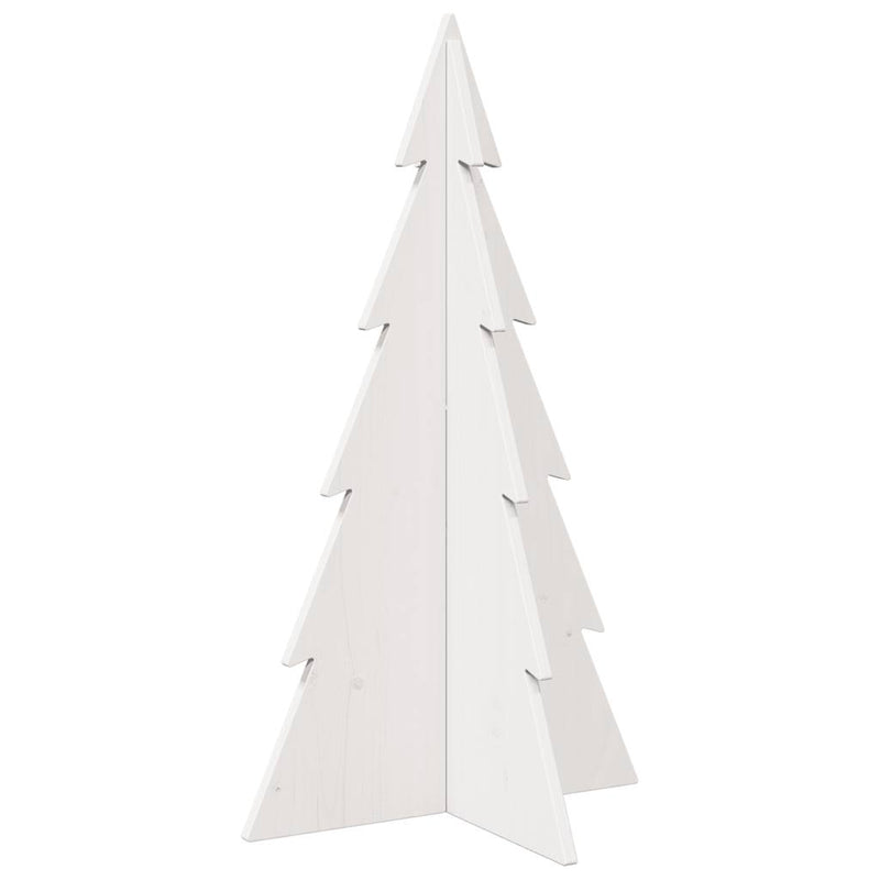 Load image into Gallery viewer, Vidaxl kerstdecoratie kerstboom 80 cm massief grenenhout wit
