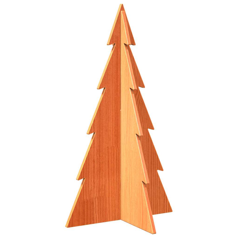 Load image into Gallery viewer, Vidaxl kerstdecoratie kerstboom 80 cm massief grenenhout wasbruin
