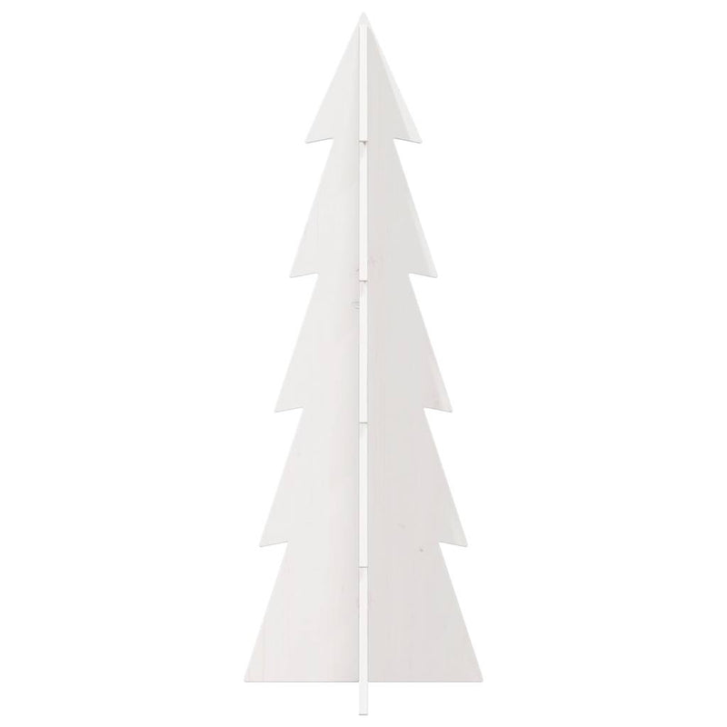 Load image into Gallery viewer, Vidaxl kerstdecoratie kerstboom 112 cm massief grenenhout wit
