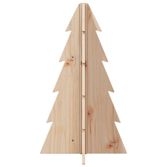 Vidaxl kerstdecoratie kerstboom 69,5 cm massief grenenhout