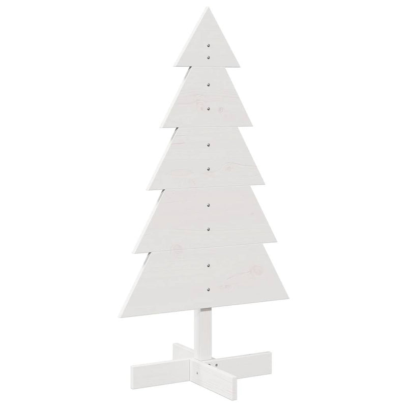 Load image into Gallery viewer, Vidaxl kerstdecoratie kerstboom 100 cm massief grenenhout wit
