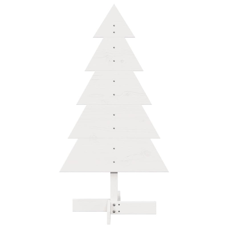 Load image into Gallery viewer, Vidaxl kerstdecoratie kerstboom 100 cm massief grenenhout wit
