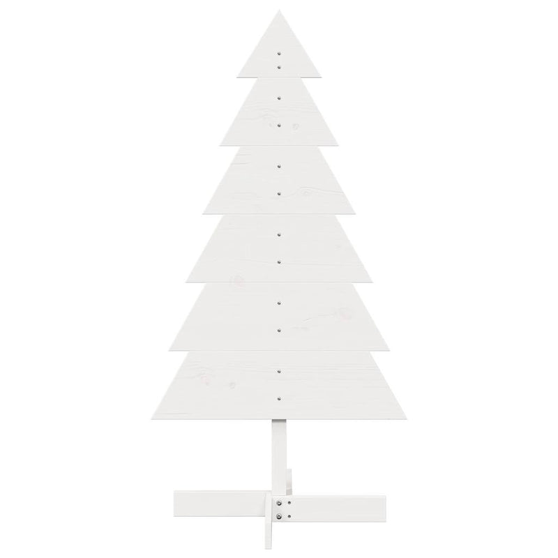 Load image into Gallery viewer, Vidaxl kerstdecoratie kerstboom 120 cm massief grenenhout wit

