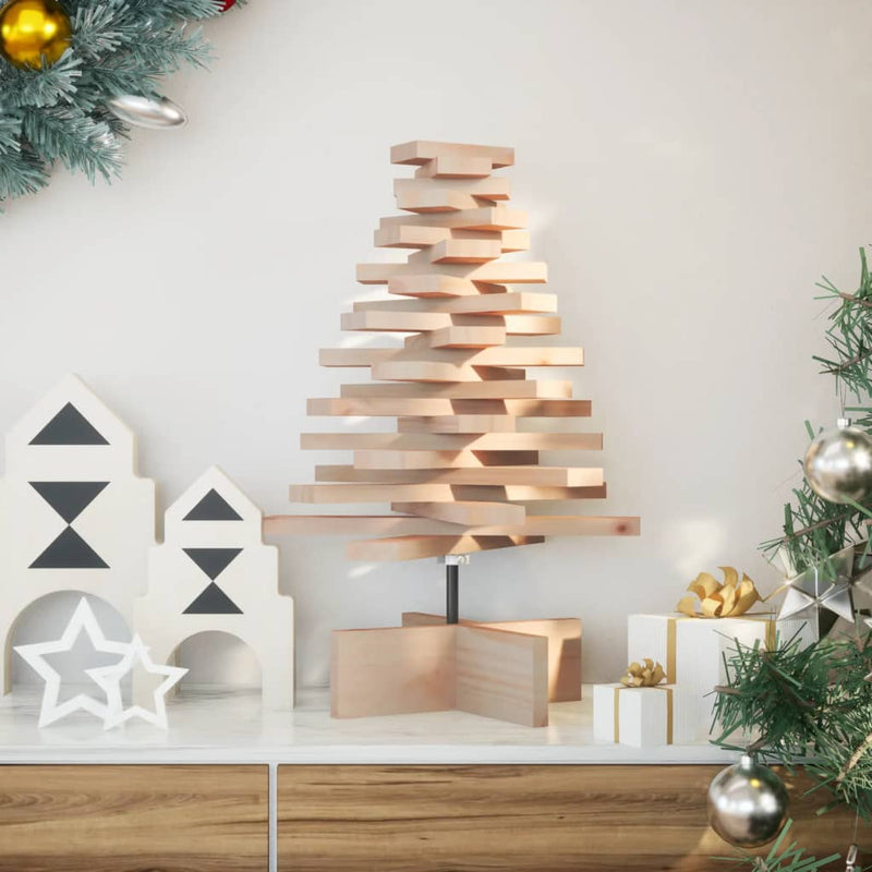 Load image into Gallery viewer, Vidaxl kerstdecoratie kerstboom 60 cm massief grenenhout
