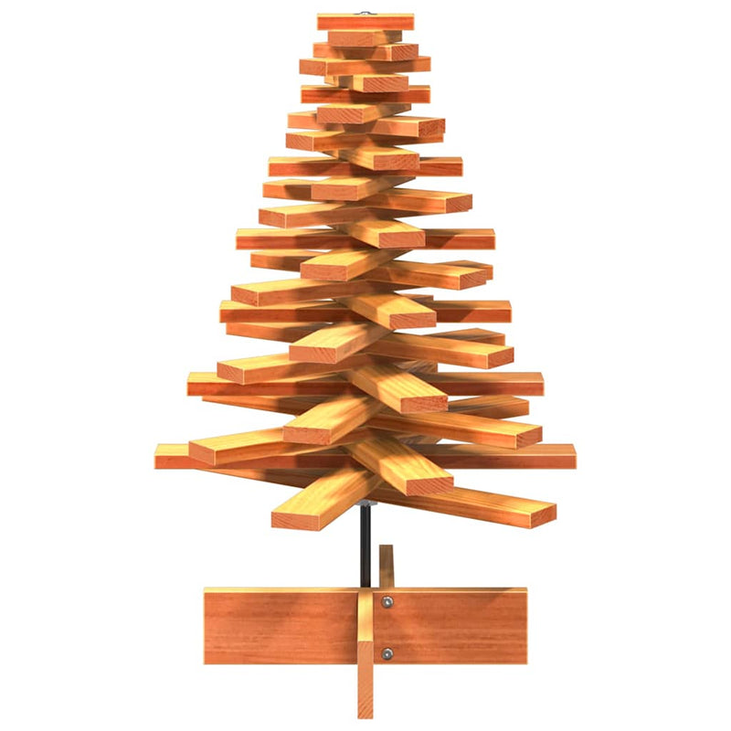 Load image into Gallery viewer, Vidaxl kerstdecoratie kerstboom 80 cm massief grenenhout wasbruin
