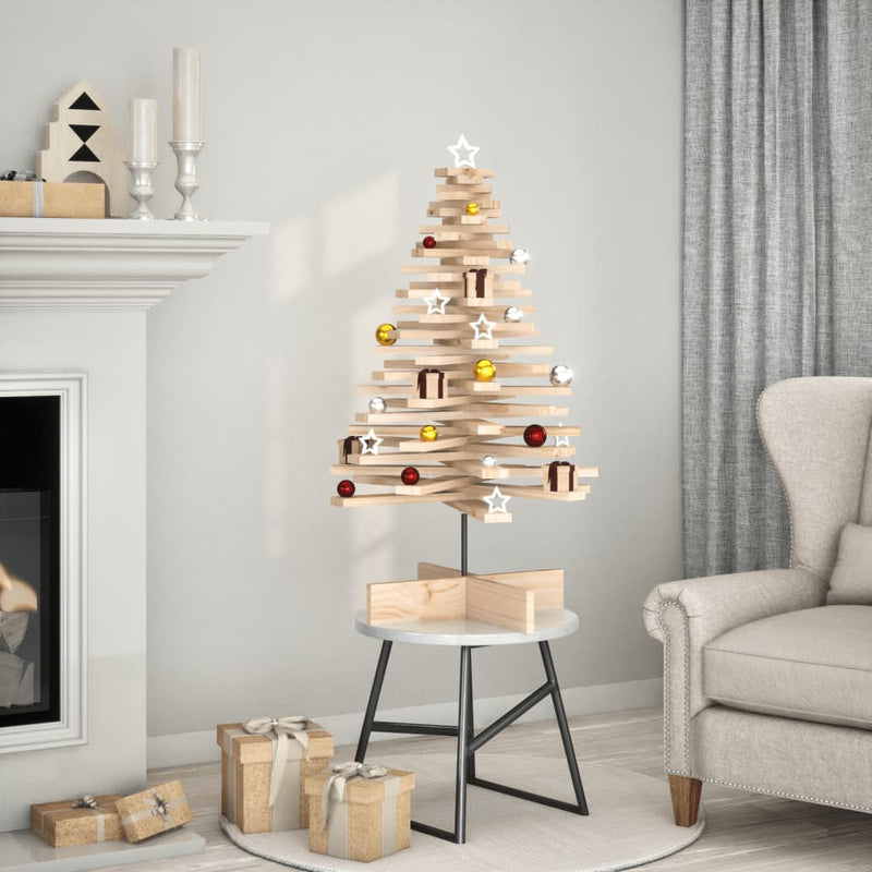 Load image into Gallery viewer, Vidaxl kerstdecoratie kerstboom 100 cm massief grenenhout
