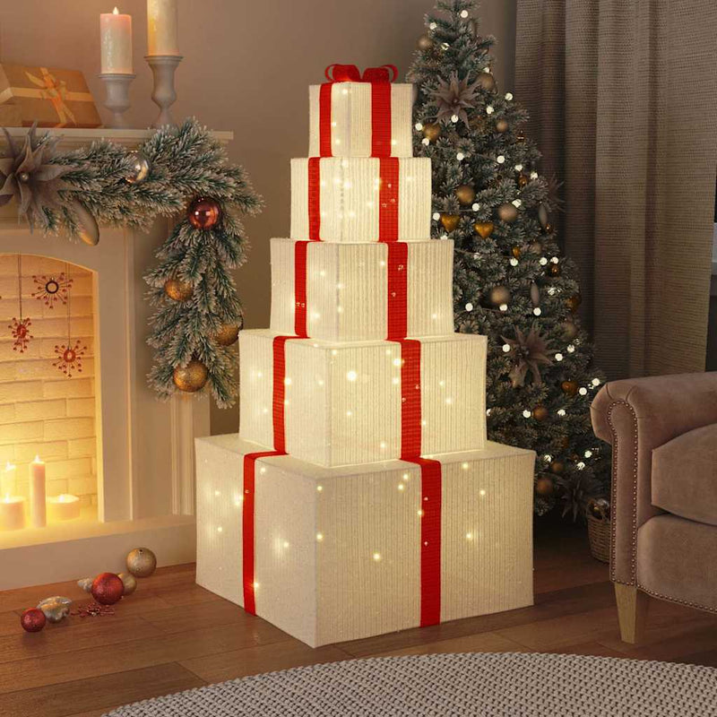 Load image into Gallery viewer, Vidaxl kerstdecoratie geschenkdoos 250 led's warm wit

