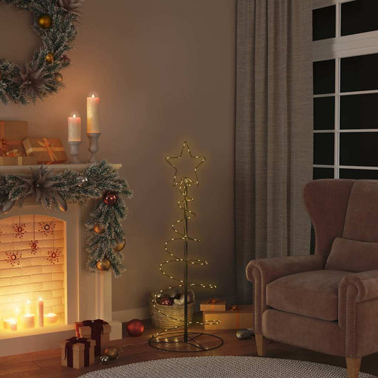 Vidaxl led-kerstboom 80 leds warm wit 120 cm