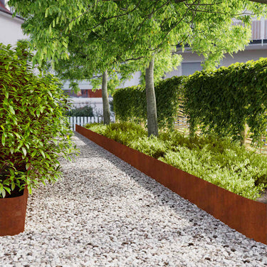 Vidaxl graskanten 20 st 25x103 cm flexibel weervast staal