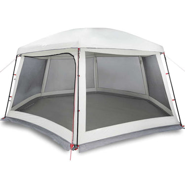 Vidaxl zwembadtent met uitneembare buiten- gaaswanden 618x532 cm grijs