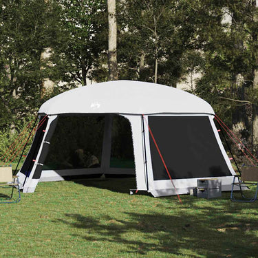Vidaxl zwembadtent met uitneembare buiten- gaaswanden 618x532 cm grijs