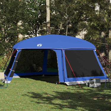 Vidaxl zwembadtent afneembare buitentent gaaswanden azuurblauw