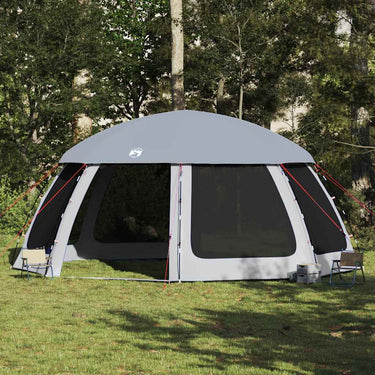 Vidaxl zwembadtent met uitneembare buiten- gaaswanden 612x612 cm grijs