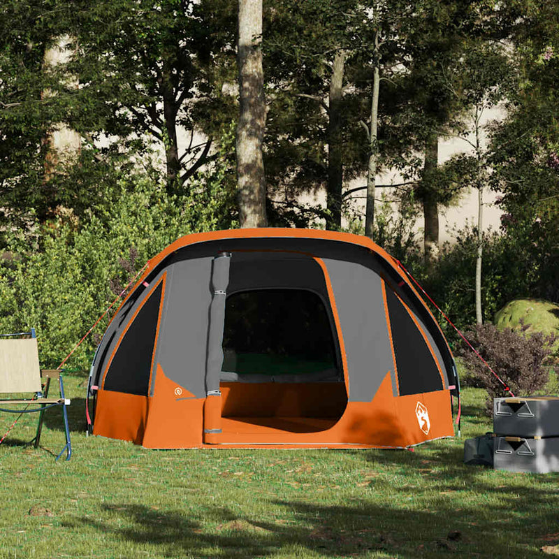 Load image into Gallery viewer, Vidaxl tent 4-persoons waterdicht grijs en oranje
