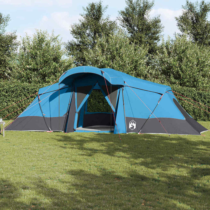 Load image into Gallery viewer, Vidaxl gezinstent met dak blauw en grijs 721 x 335 x 212 cm
