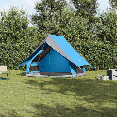 Vidaxl gezinstent met dak blauw en grijs 315 x 286 x 200 cm