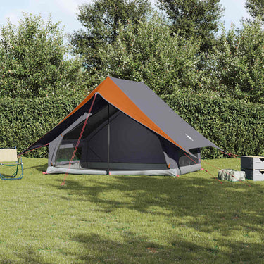 Vidaxl gezinstent met dak grijs en oranje 315 x 286 x 200 cm