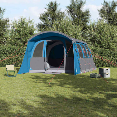 Vidaxl gezinstent met dak blauw en grijs 576 x 325 x 213 cm