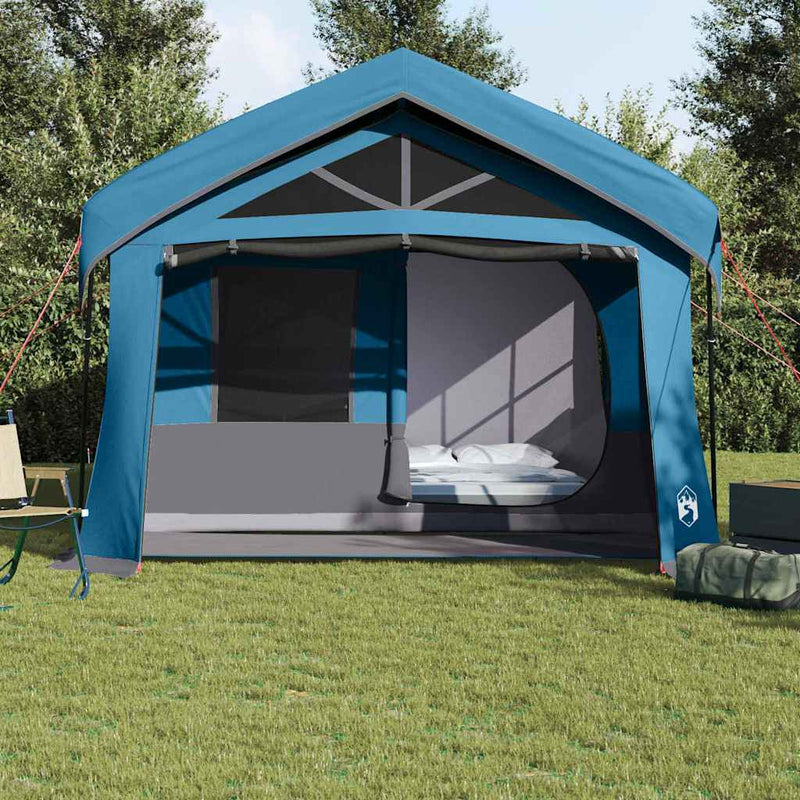 Load image into Gallery viewer, Vidaxl gezinstent met dak blauw en grijs 620 x 322 x 240 cm polyester

