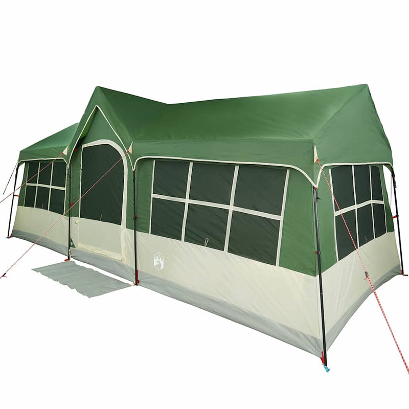 Load image into Gallery viewer, Vidaxl gezinstent groen en beige 622 x 295 x 238 cm polyester en staal
