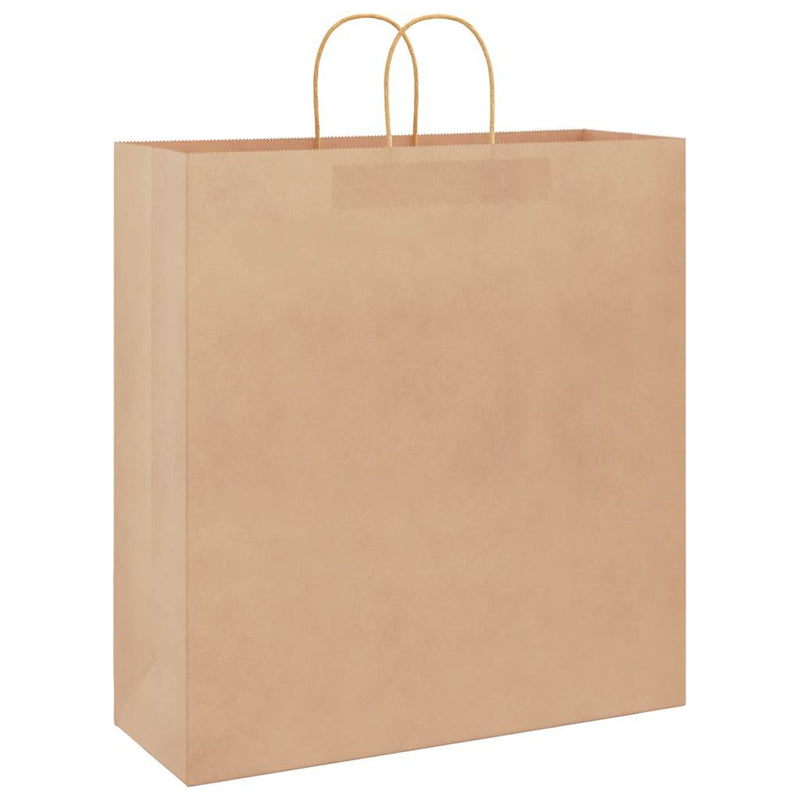 Load image into Gallery viewer, Vidaxl papieren zakken 250 st met hengsels 45x17x48 cm bruin
