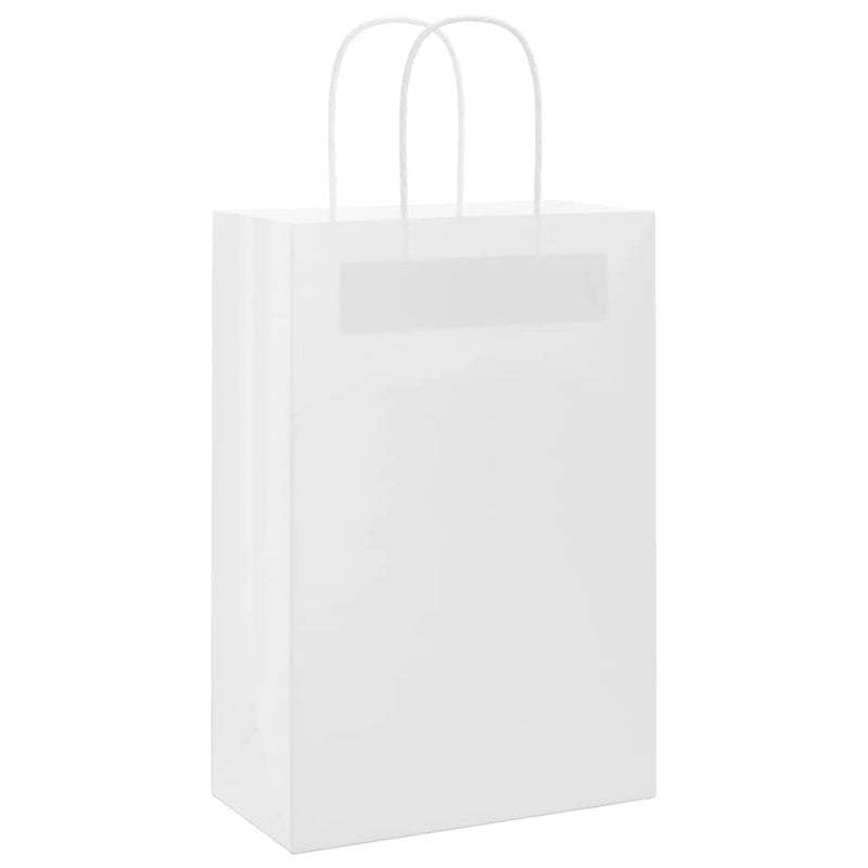 Load image into Gallery viewer, Vidaxl papieren zakjes 50 st met hengsels 21x11x31 cm wit
