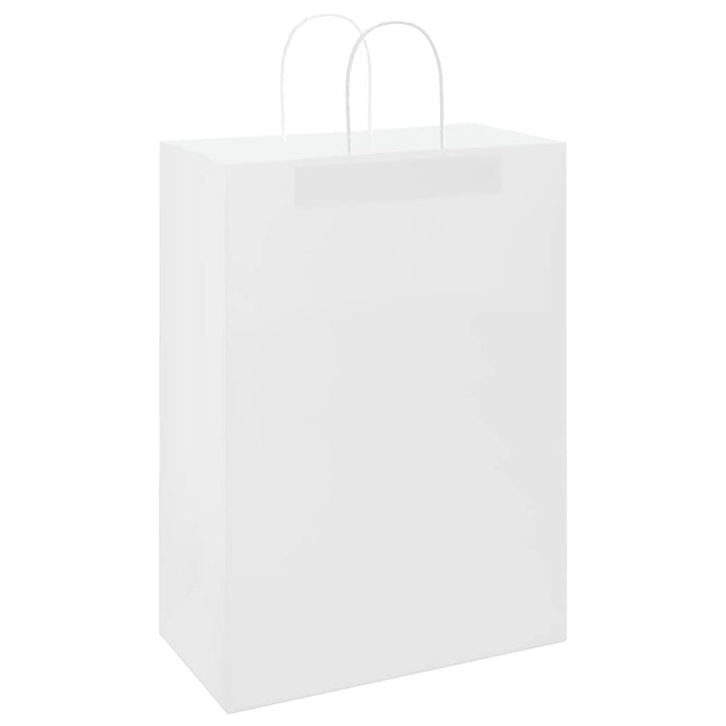 Load image into Gallery viewer, Vidaxl papieren zakken 250 st met hengsels 32x17x44 cm wit
