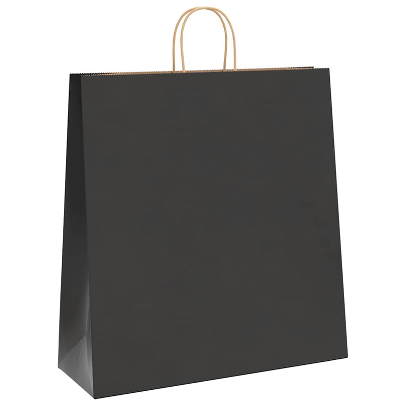 Load image into Gallery viewer, Vidaxl papieren zakken 250 st met hengsels 45x17x48 cm zwart
