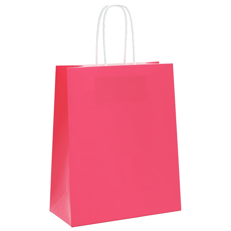 Load image into Gallery viewer, Vidaxl papieren zakken 250 st met hengsels 18x8x22 cm roze
