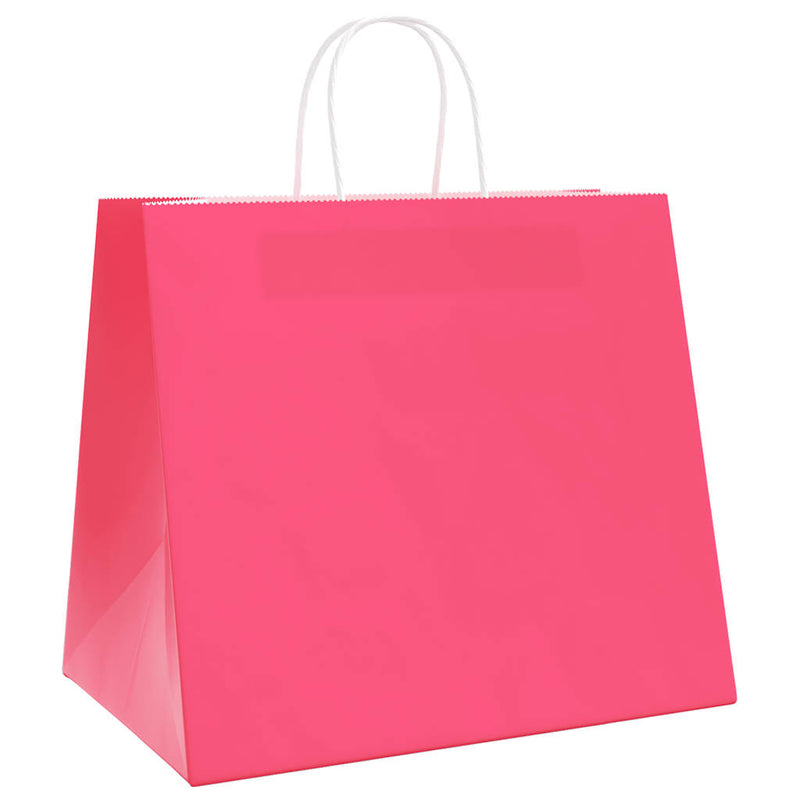 Load image into Gallery viewer, Vidaxl papieren zakken 250 st met hengsels 32x22x28 cm roze
