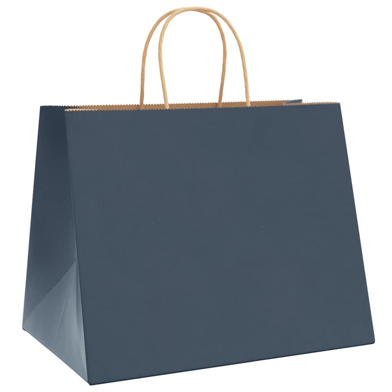 Load image into Gallery viewer, Vidaxl papieren zakken 250 st met hengsels 32x22x24 cm blauw
