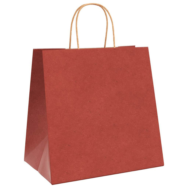 Load image into Gallery viewer, Vidaxl papieren zakken 250 st met hengsels 26x17x25 cm rood
