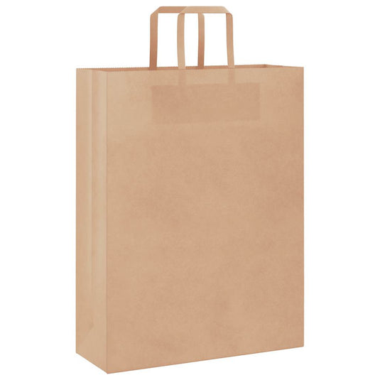 Vidaxl papieren zakken 250 st met hengsels 32x12x42 cm bruin