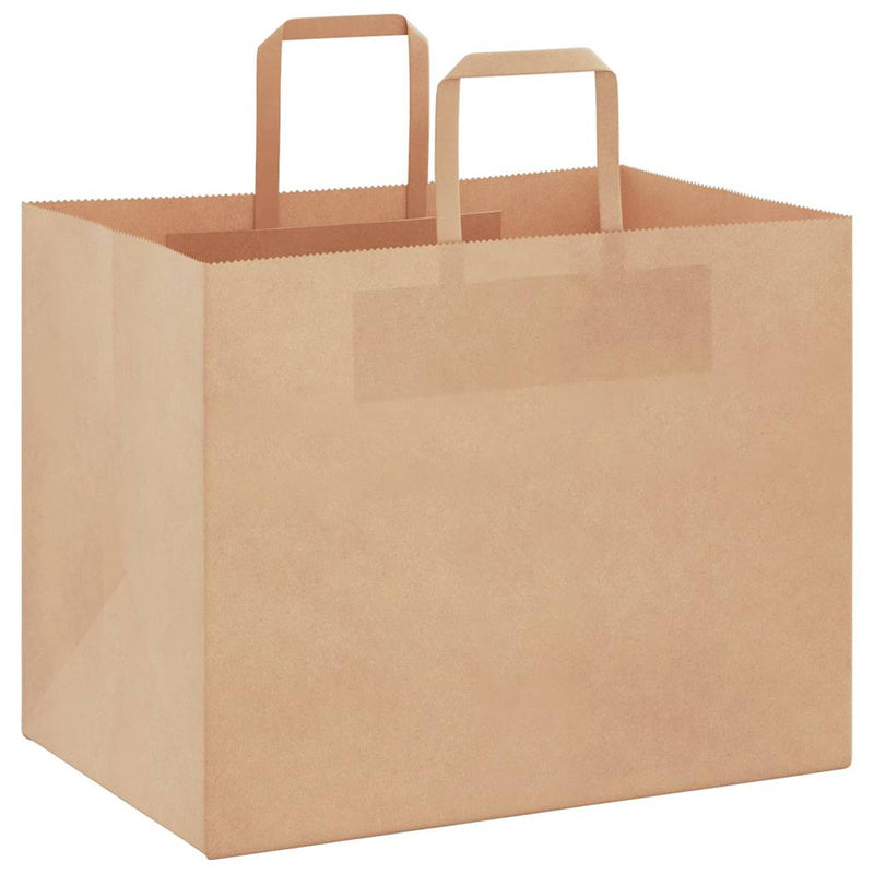 Load image into Gallery viewer, Vidaxl papieren zakken 250 st met hengsels 32x22x24 cm bruin
