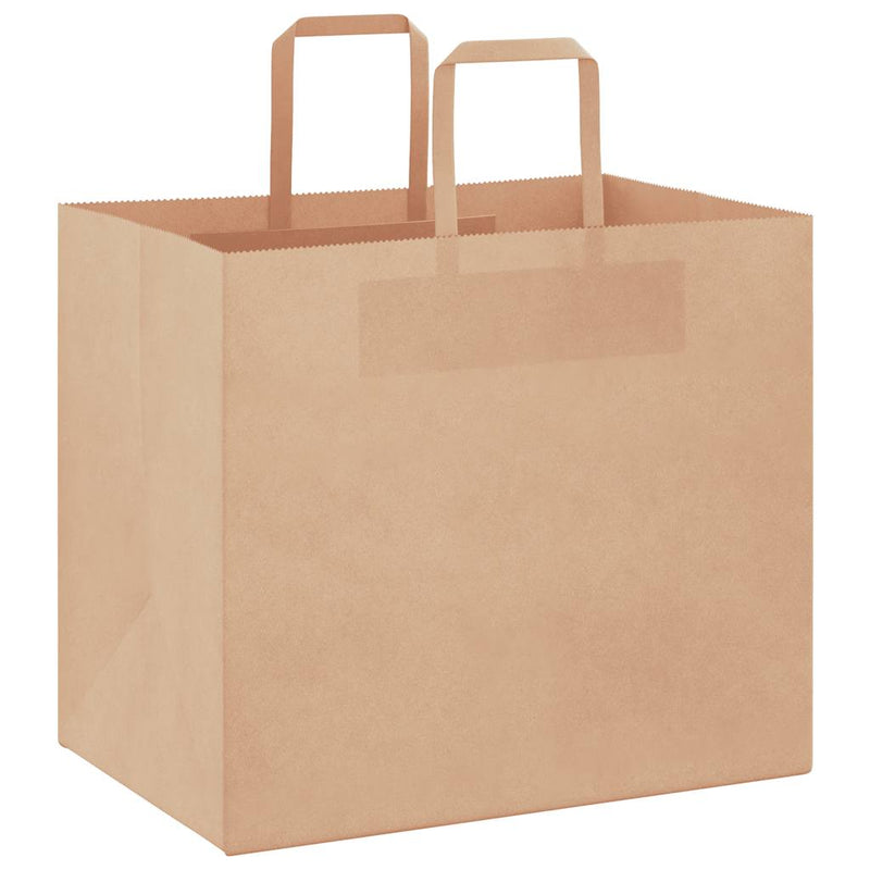 Load image into Gallery viewer, Vidaxl papieren zakken 250 st met hengsels 32x22x28 cm bruin
