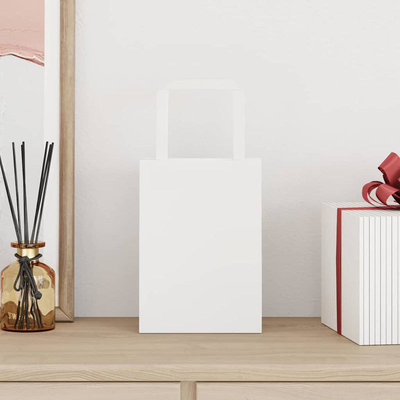 Load image into Gallery viewer, Vidaxl papieren zakken 50 st met hengsels 15x8x21 cm wit
